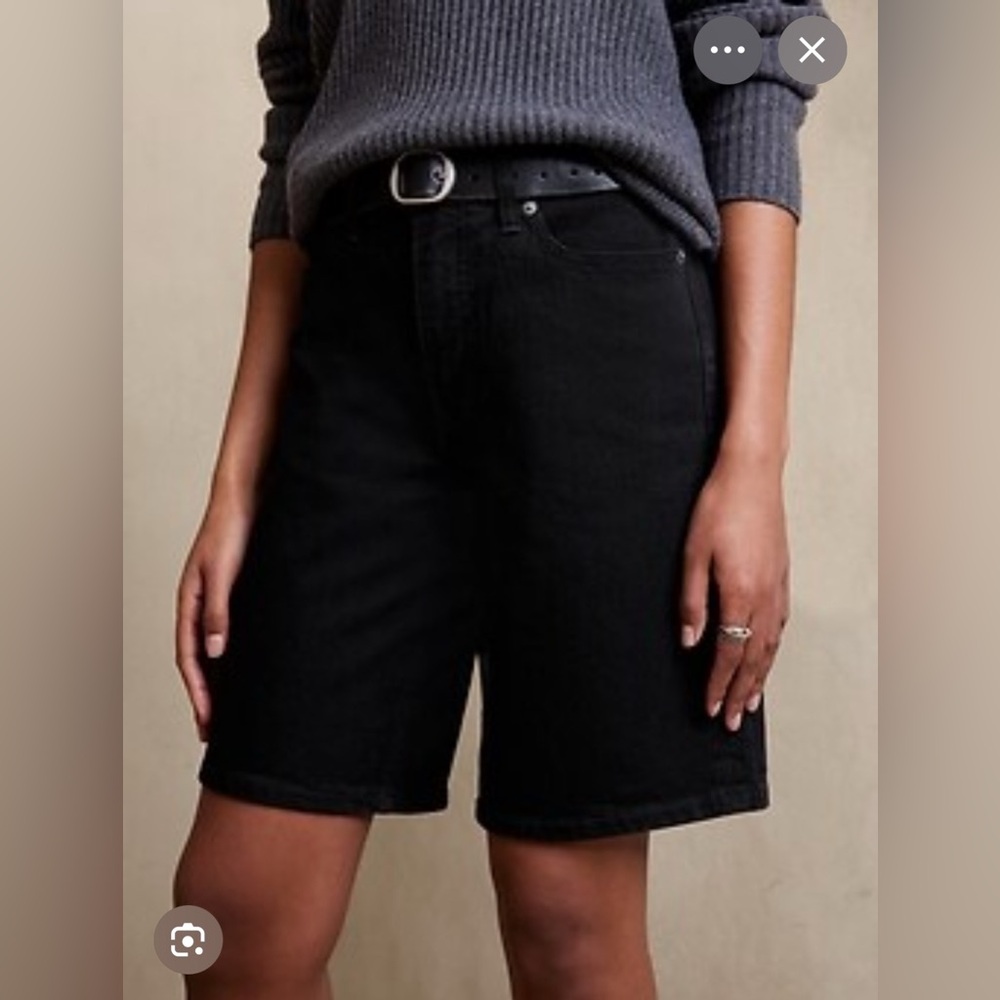 Banana republic Bermuda denim shorts 4 black